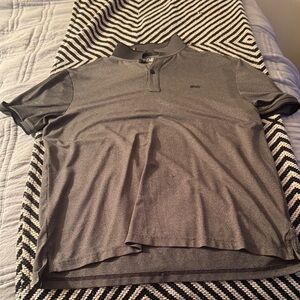 American Eagle Outfitters Charcoal Gray Short Sleeve Polo